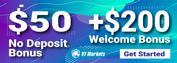 Get $50 No Deposit Bonus plus $200 Welcome Bonus on VT Markets